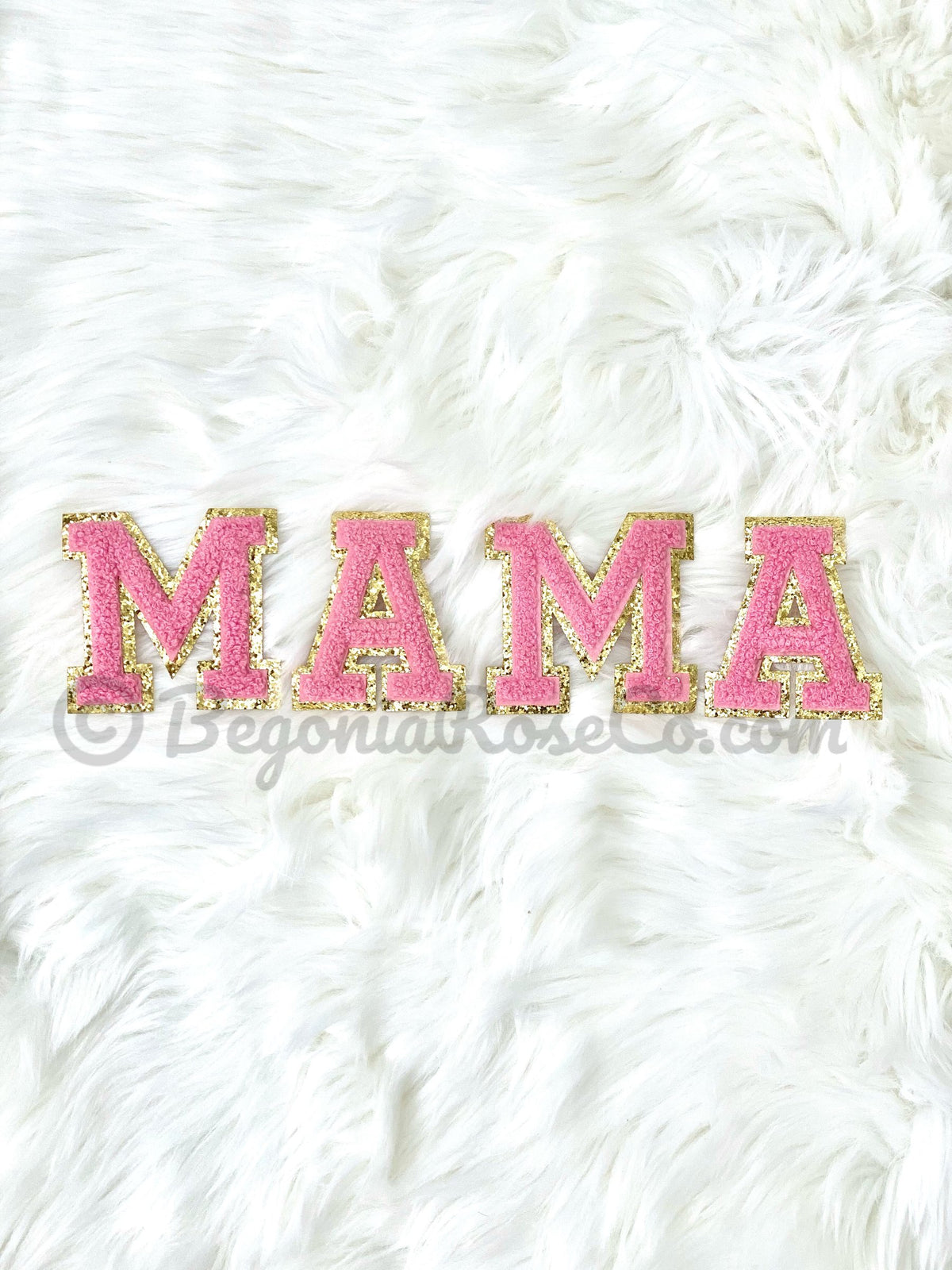 MAMA pearl rhinestone letter patches sew-on iron-on baby shower decor gift