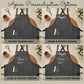 Apron personalization options showing four design layouts with pockets and customization choices
