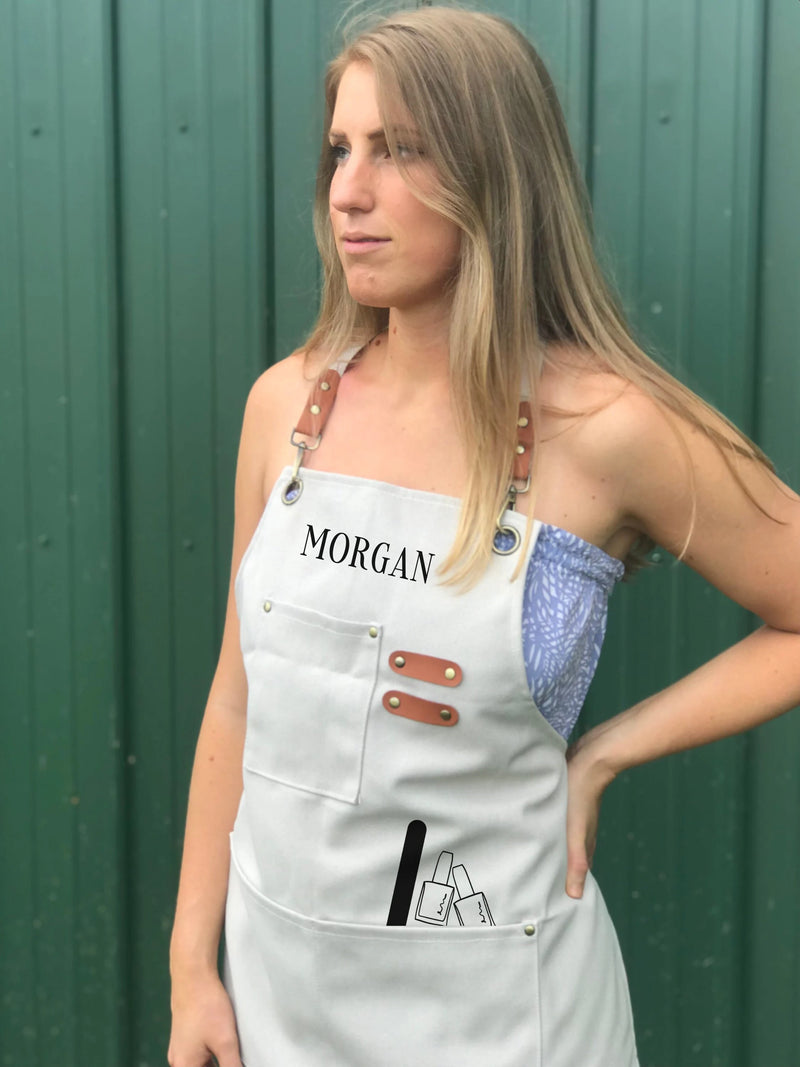 Personalized Nail Tech Aprons Custom Lightweight Apparels with Pockets