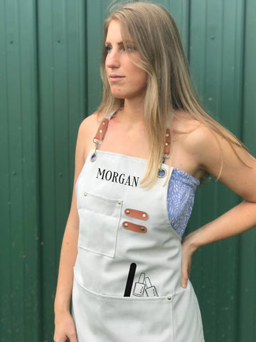 Nail Tech Apron with Pockets Professional Personalized Manicurist Gift