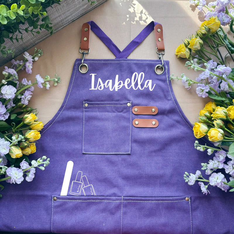 Nail Tech Apron with Name Professional Custom Estheticians Smocks Gift