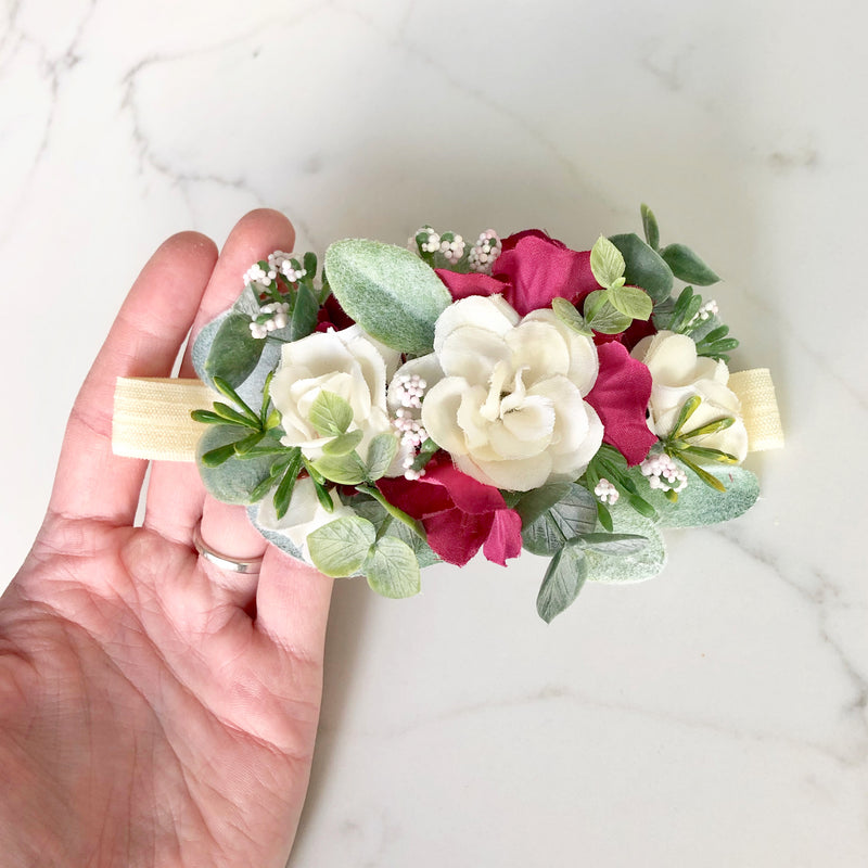 holiday flower headband