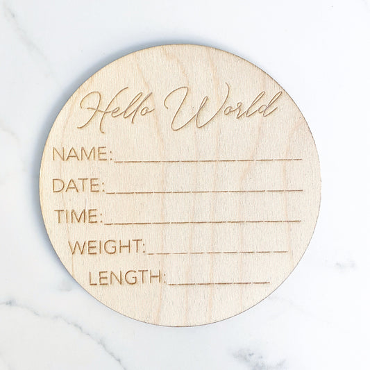 Hospital Birth Announcement Sign, Hospital Announcement Sign, Gender Neutral Baby Shower Gift, Engraved Newborn Stats, Newborn Photo Prop