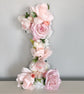 Floral Numbers Letters Wedding Monogram Custom Sign Faux Flower Initial
