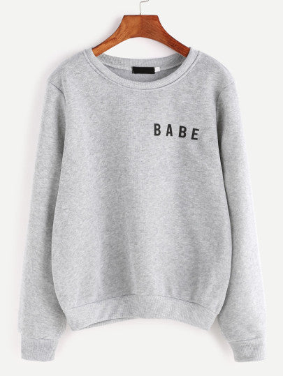 Light Grey BABE Sweatshirt