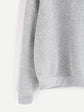 Light Grey BABE Sweatshirt size chart S to XL measurements crew neck