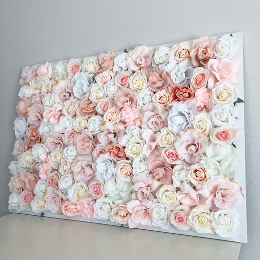 Wedding flower wall art peony floral event photo backdrop