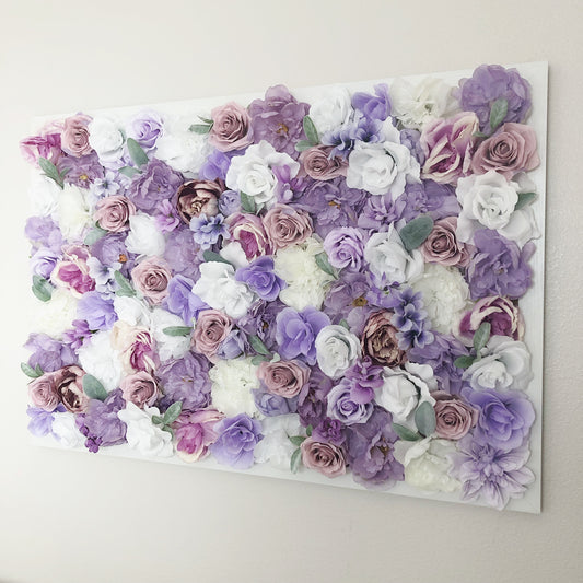 Lavender floral flower wall art for girl nursery decor
