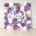 Custom Flower Wall with Name Sign Salon & Home Decor