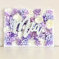 Custom flower wall with name sign boutique wall art floral display