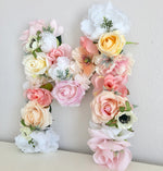 flower letter floral letter peach nursery yellow nursery blush nursery boho nursery