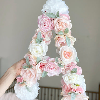 Floral Letter, Floral Initial, Nursery Letter, Flower Letter, Nursery Wall Art, Baby Gift, Shabby Chic, Boho Chic Nursery Decor, Nursery Art