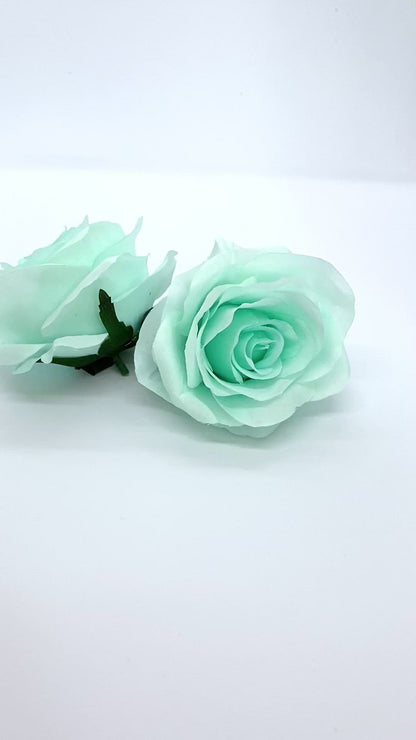 3" Aqua Mint Rose