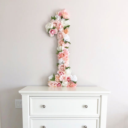 Large Flower Letter Nursery & Home Wall Decor