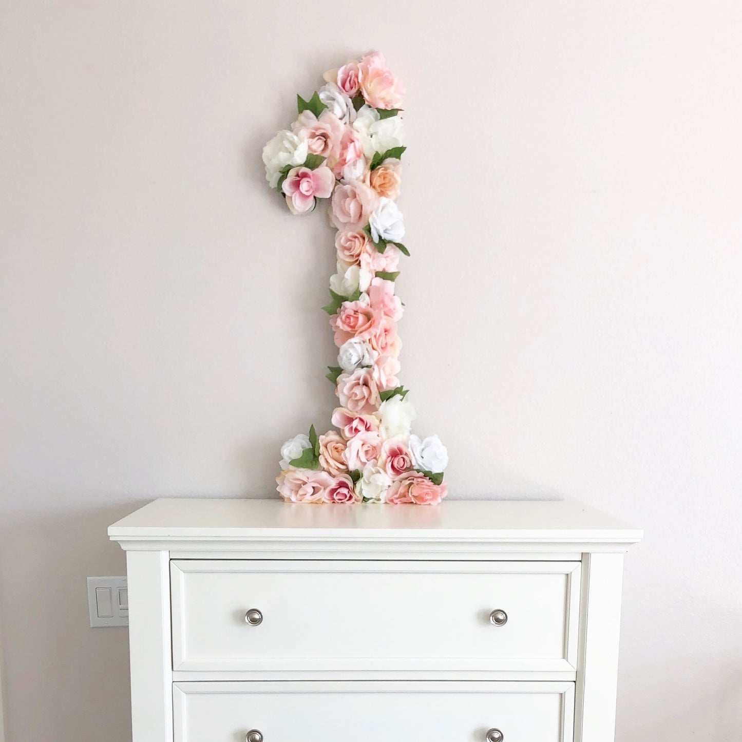flower number floral number first birthday number 1st birthday photo