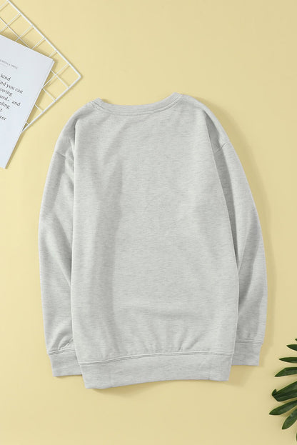 HOMEBODY Graphic Print Gray Sweatshirt