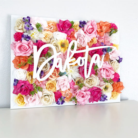 girl name sign boho nursery baby shower sign flower wall nursery decor girl nursery decor name sign