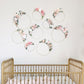 Floral Hoop Wreath, Nursery Floral Wreath, Nursery Wall Decor Girl, Photo Prop Wreath, Baby Shower Wreath Girl Nursery, Farmhouse Decor