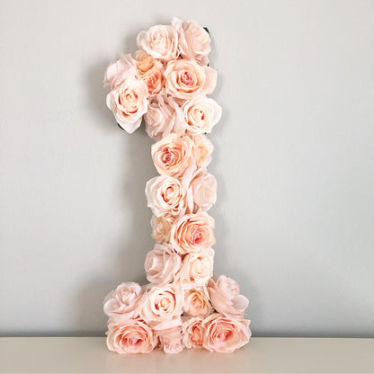 Personalized Nursery Decor Floral Letter Sign