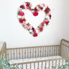 girl nursery decor girl heart decor heart wall hanging floral wall hanging flower wall art