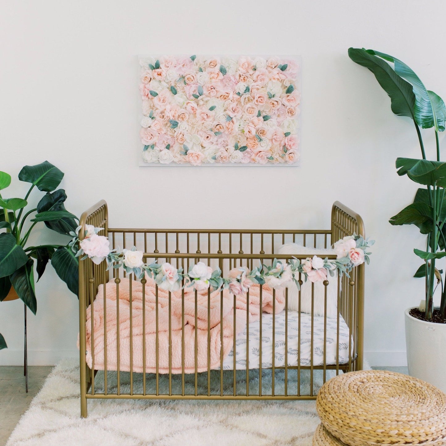 Flower Garland Faux Silk Mantel Piece