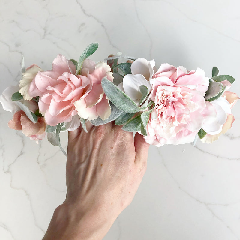 Baby Shower Flower Crown Adult, Bridal Shower Bride Flower Crown Wedding, Custom Flower Crown, Boho Flower Crown, Bridesmaid Flower Crown