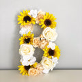 Faux silk flower letter sunflower bloom party and birthday decor