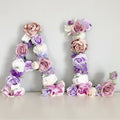 large floral letter girl initials wall monogram for baby nursery decor