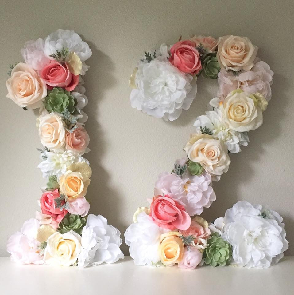 Floral Letter Decor for Sweetheart Table & Events