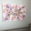 Flower Wall with Name Sign