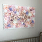 Flower Wall with Name Sign Backdrop 1st Birthday Decor