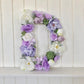 Floral letter lavender wall art for nursery decor