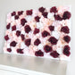 Blush and burgundy silk flower wall backdrop for wedding and nursery