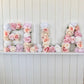 Floral letter baby name wall art decor