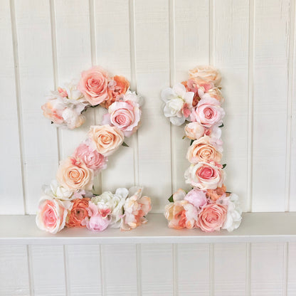 Personalized Flower Letter Initial Wedding Decor