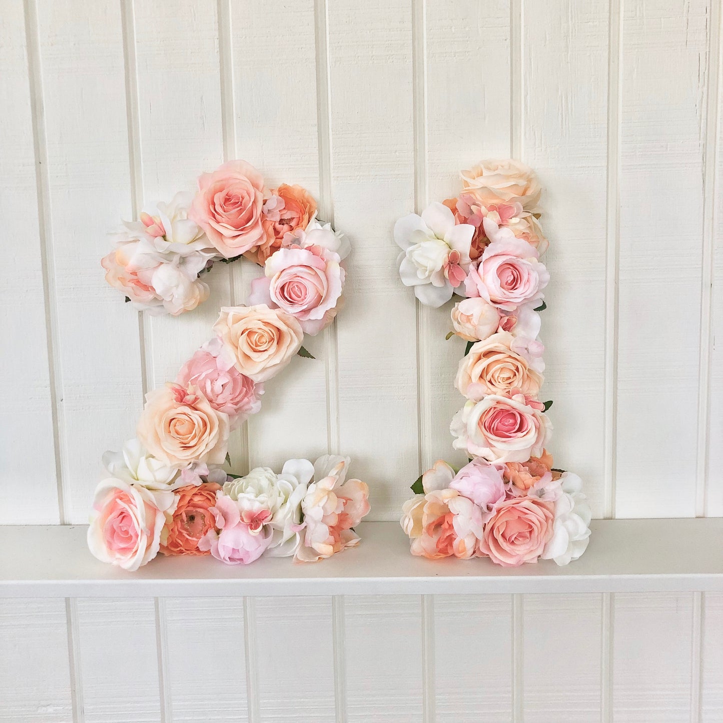 Faux Silk Flower Letter Baby Shower Nursery Decor