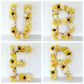 Floral letter business name sign for boutique wall decor