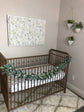 White silk flower wall statement piece for gender neutral nursery decor