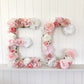 Floral letter wedding monogram initials for bridal shower and birthday party