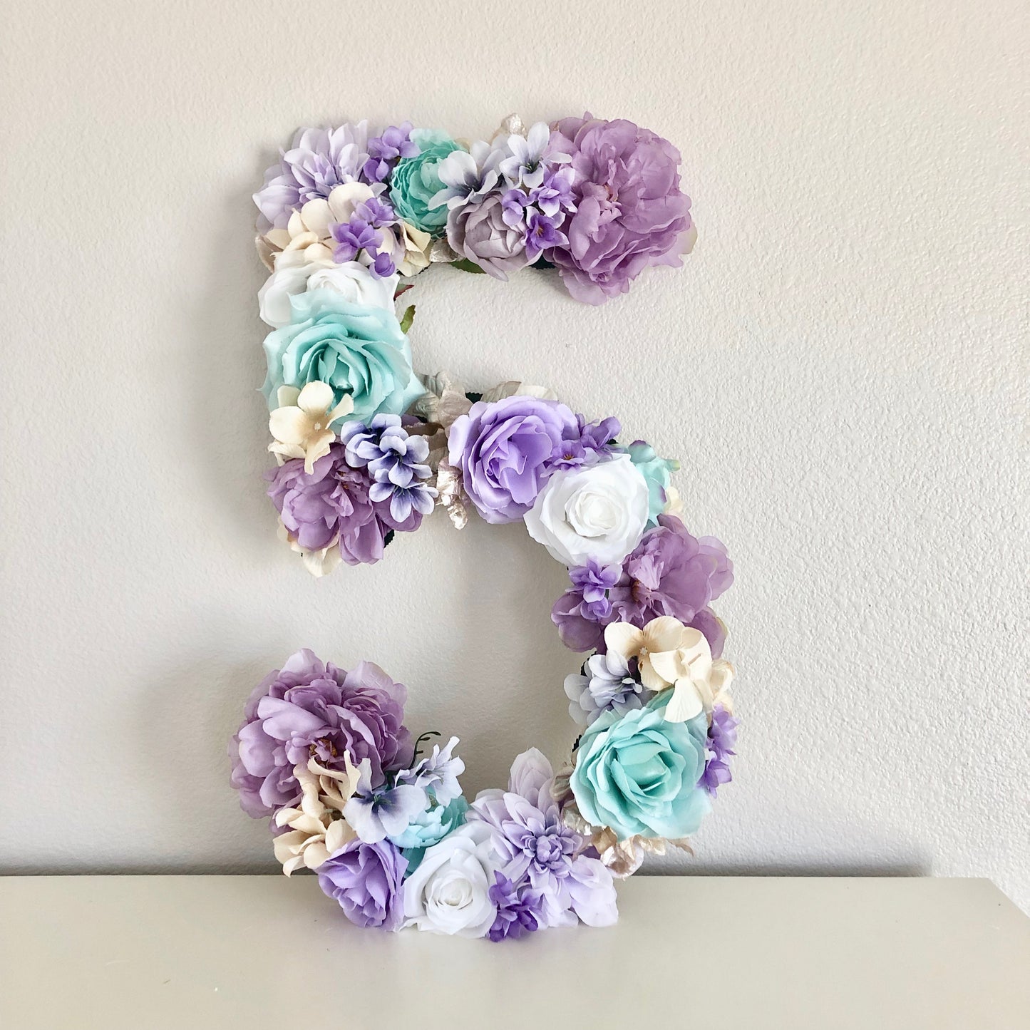 Custom Floral Monogram Wedding Photo Prop