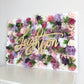 Lavender flower wall name sign custom 3D floral nursery backdrop