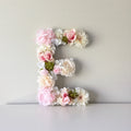 Wedding initial backdrop floral monogram faux silk blooms