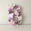 Custom letter decor floral nursery wall art lavender baby gift