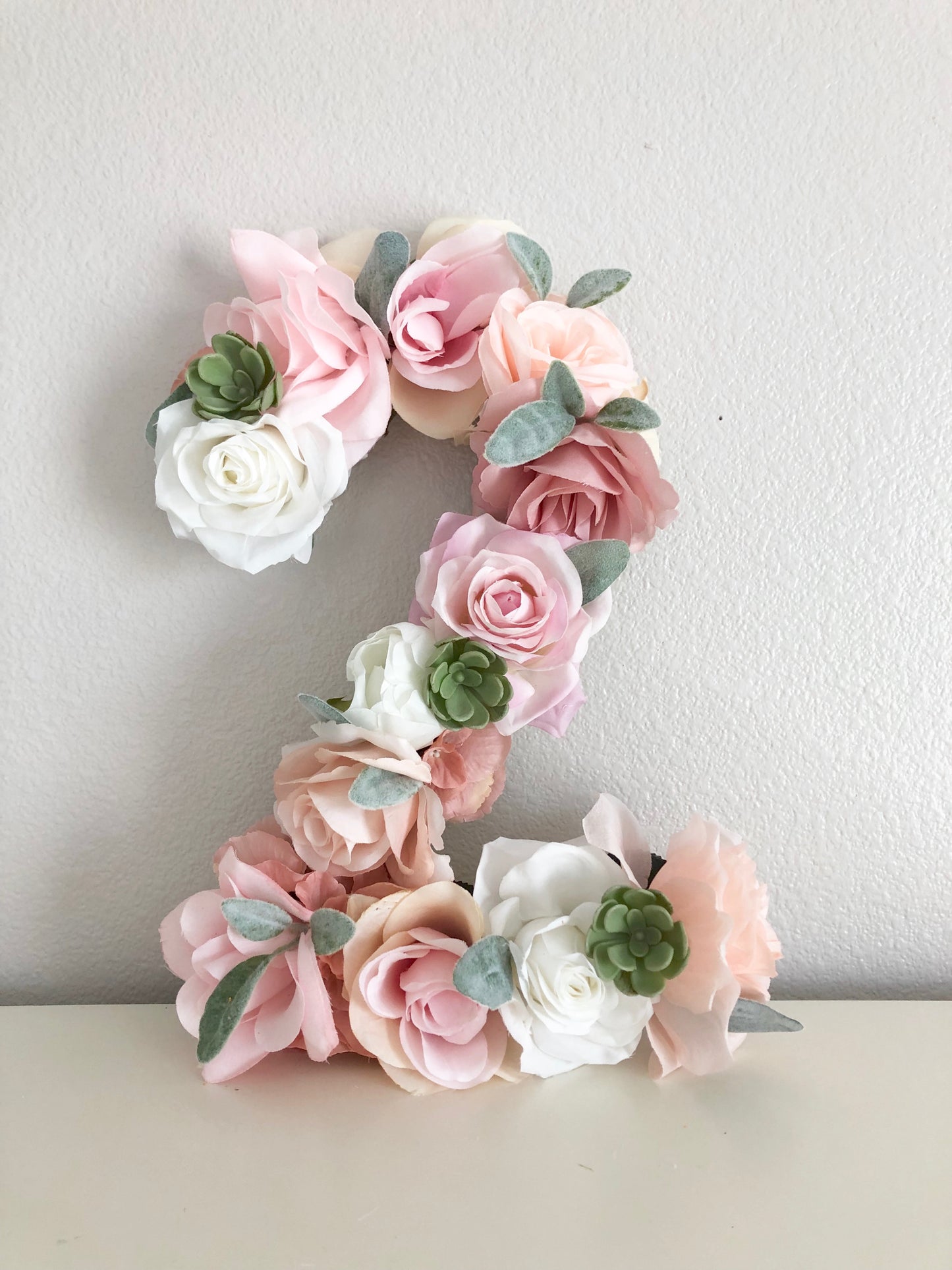 Large Floral Initial Nursery Wall Decor Prop