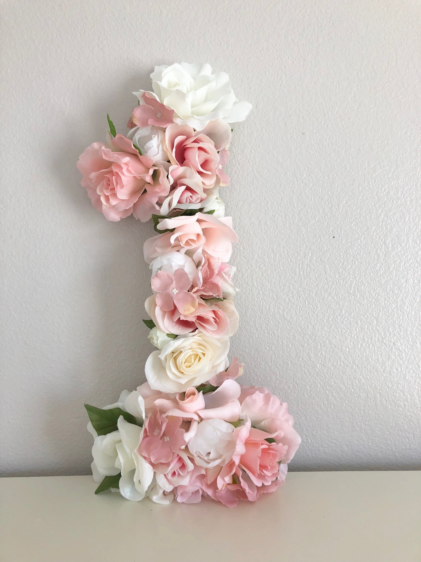 Custom Floral Monogram Wedding Photo Prop