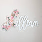 flower name sign wooden name art