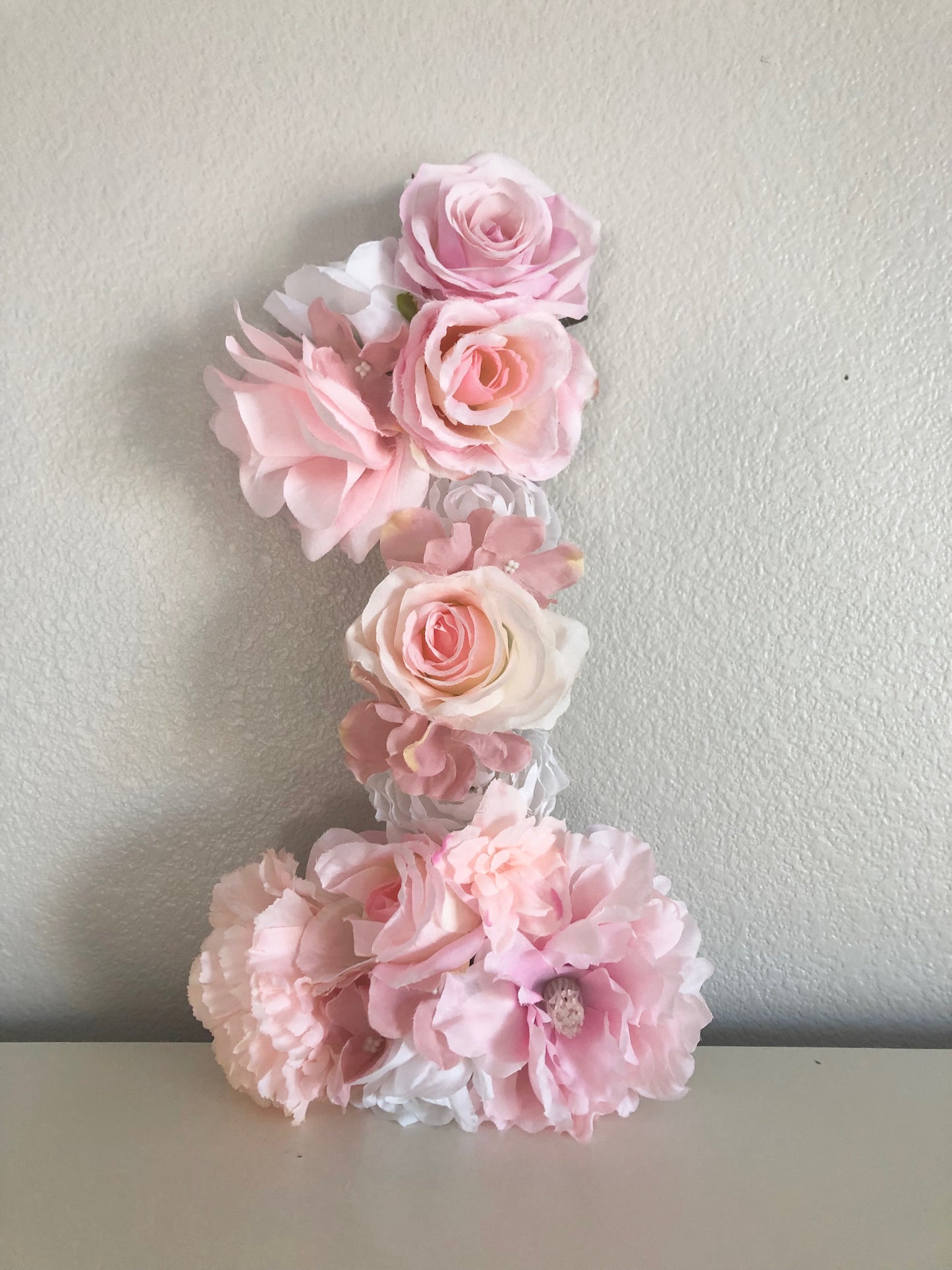 Custom Floral Monogram Wedding Photo Prop