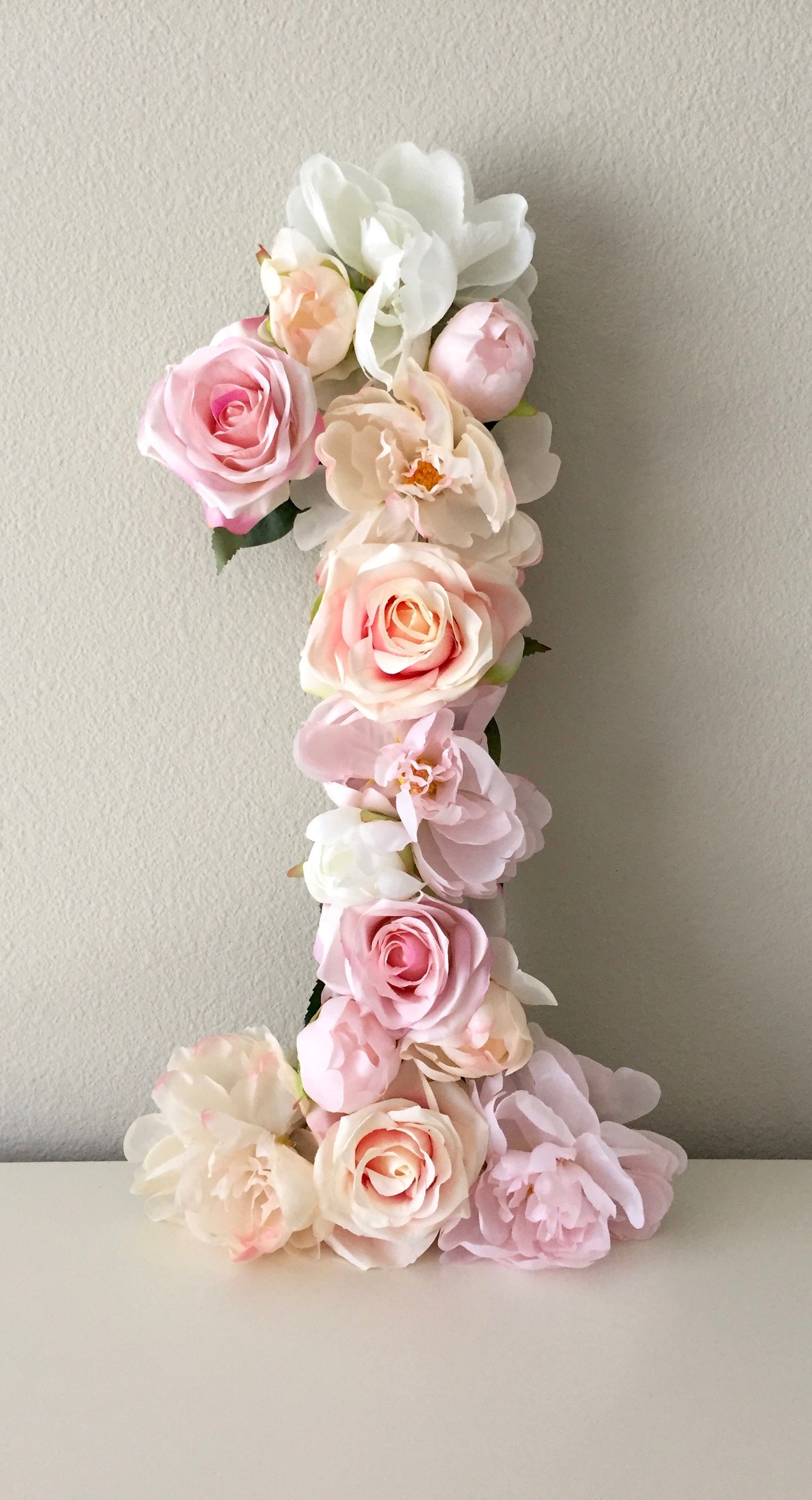 flower number floral number pink number decor birthday number
