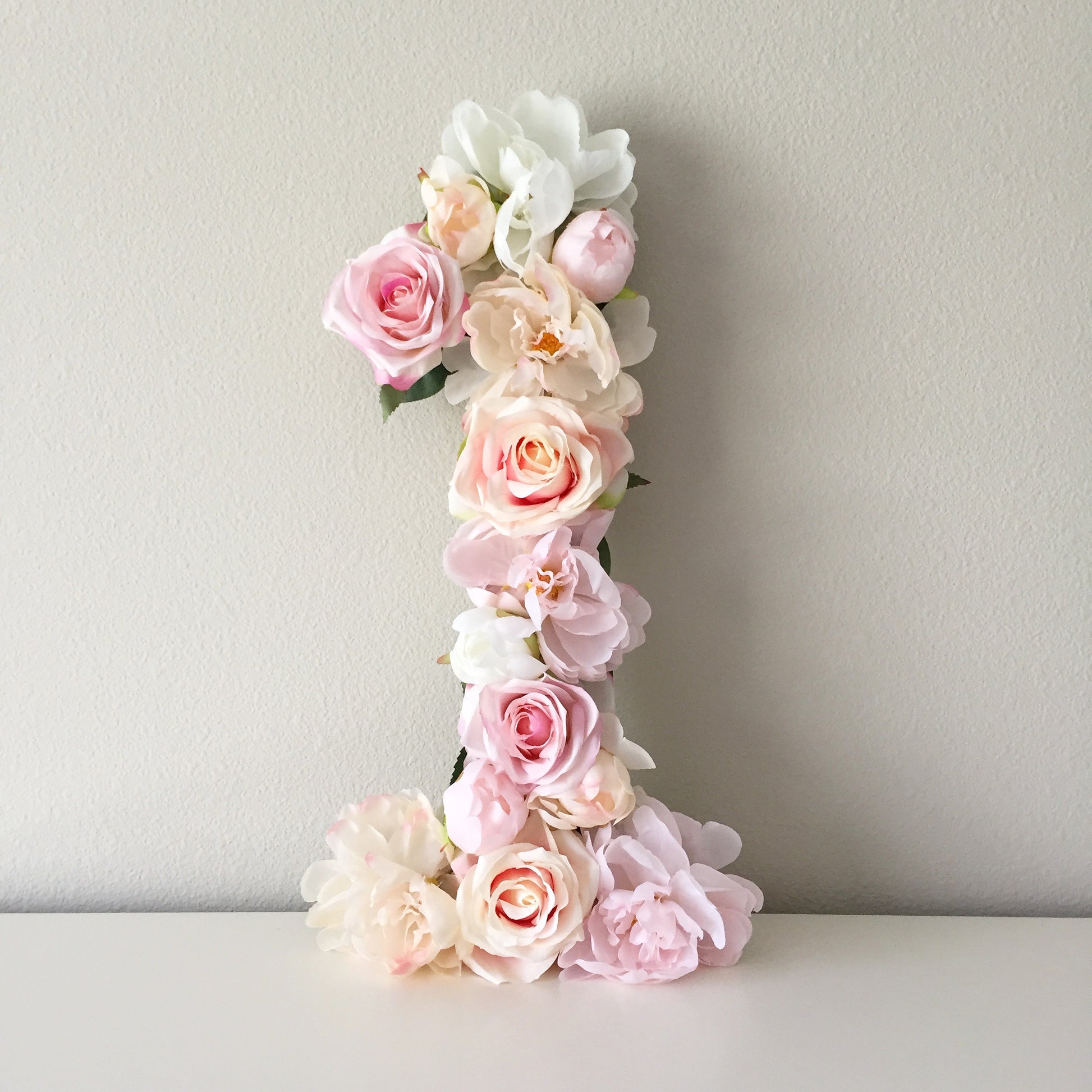 flower number floral number pink number decor birthday number