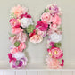 Floral letter girl birthday sign and party banner decor